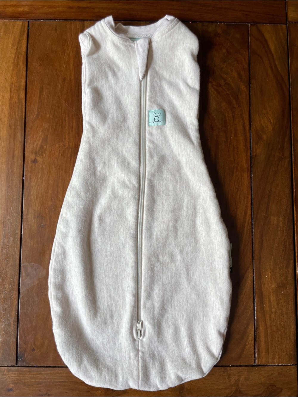 Ergo pouch Australia size newborn, Cream Baby Sleep Sack front and bottom zipper